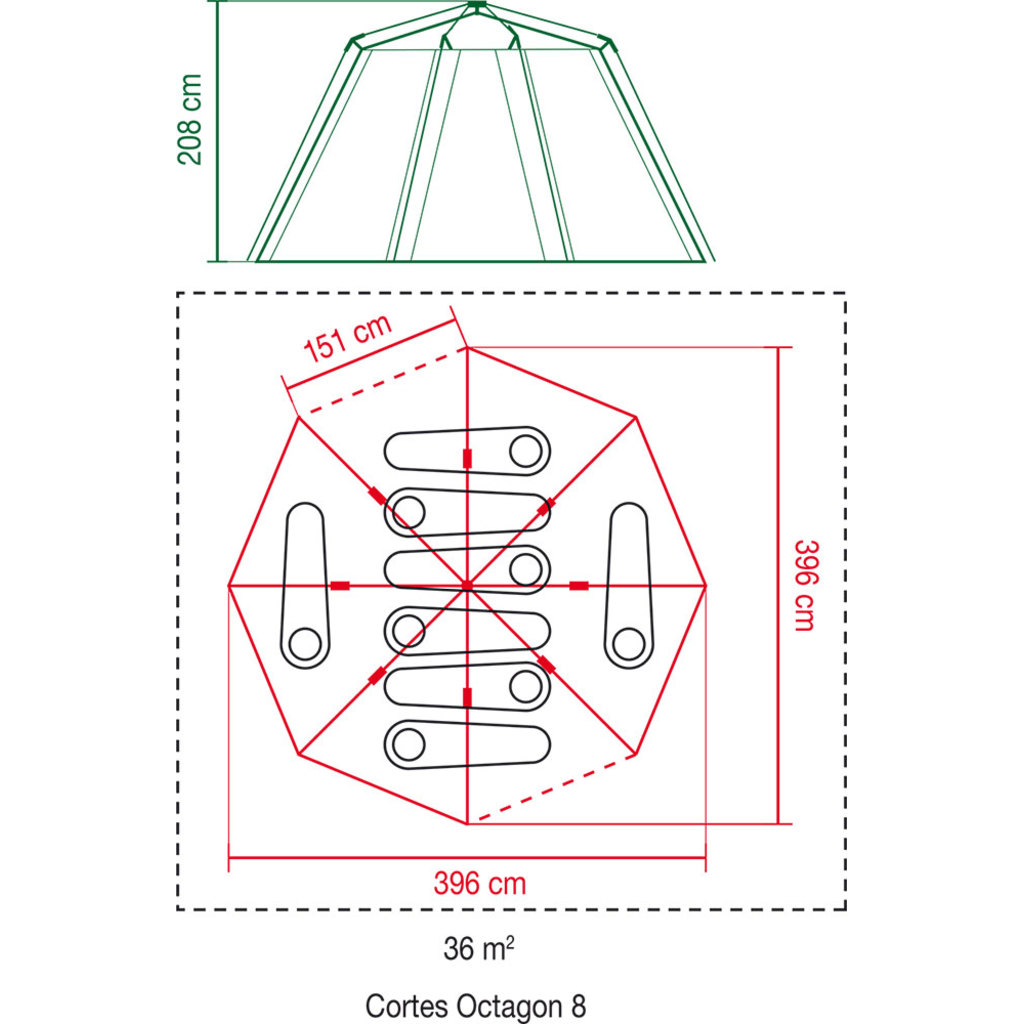 Namioty Coleman Cortes Octagon 8 Orange