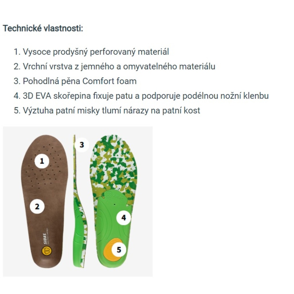 Przybory ortopedyczne Sidas Outdoor 3D 