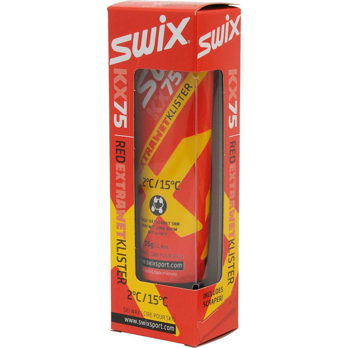 Swix KX75 Red Extra Wet Klister +2°C/+15°C, 55g