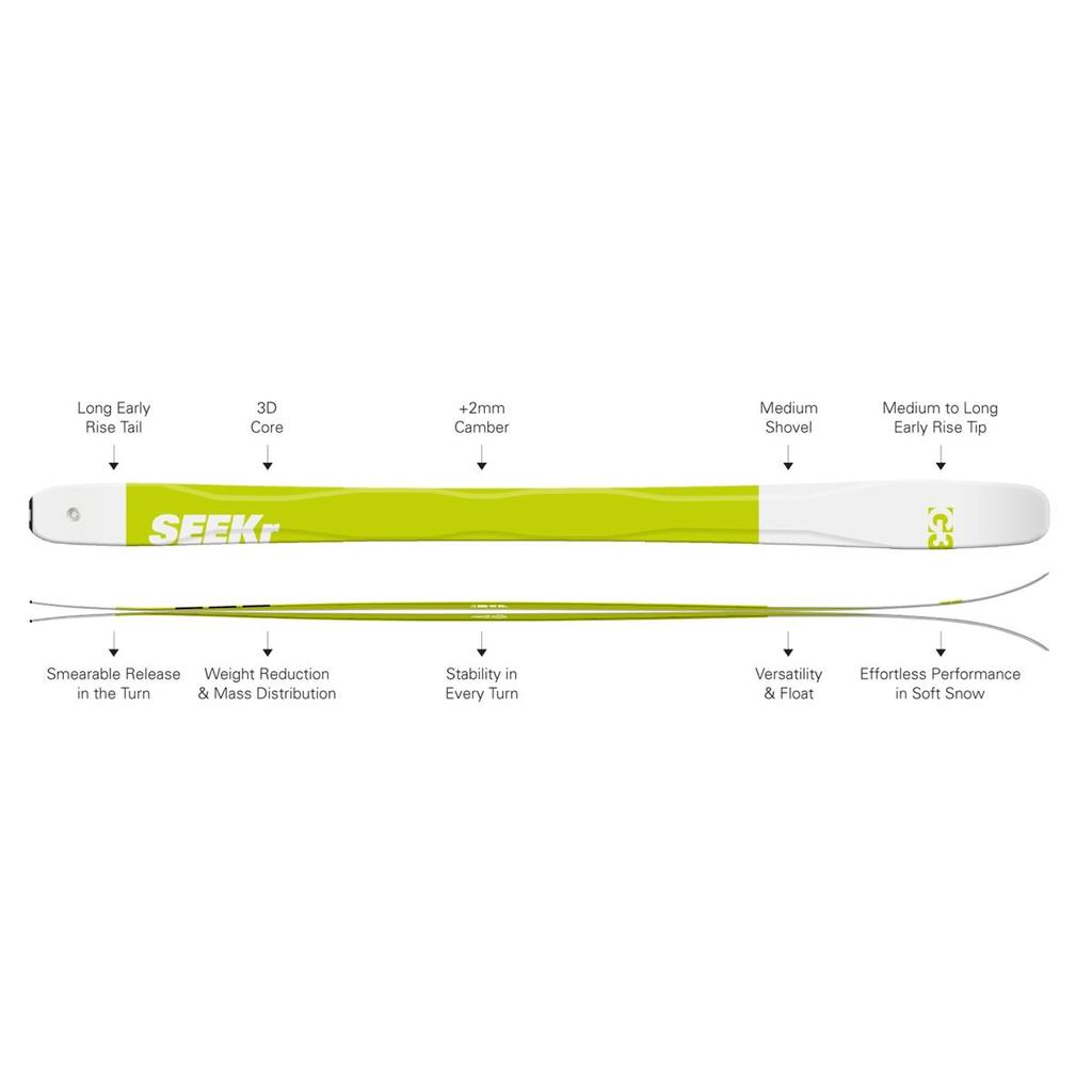 Skialp narty G3 SEEKr 100 Swift + Skins