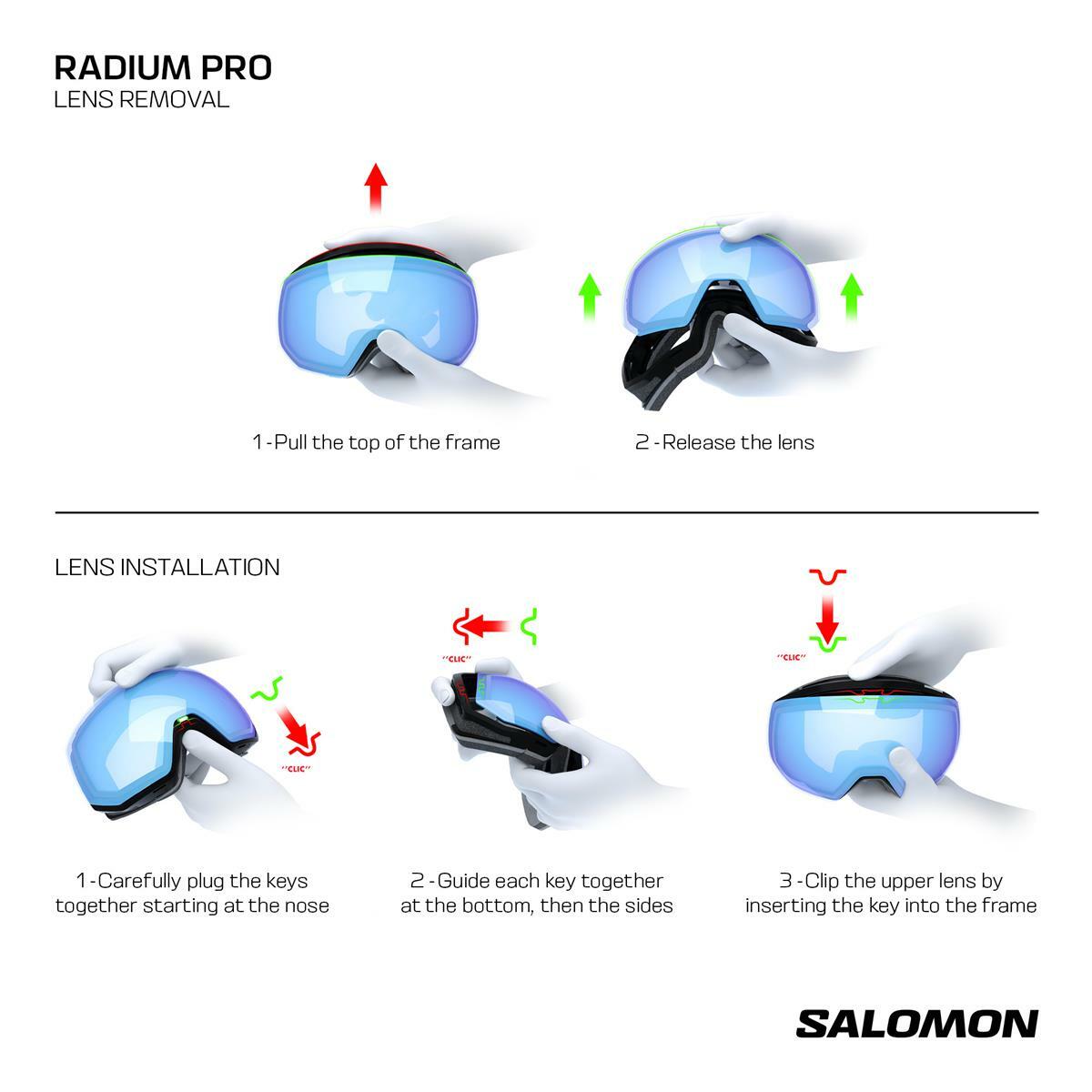Gogle Salomon Radium Pro Sigma + Extra Lens