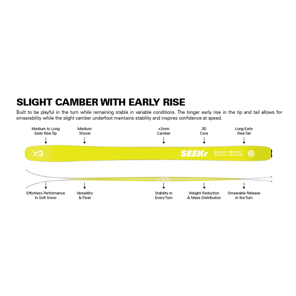 Skialp narty G3 SEEKr Swift R3 100