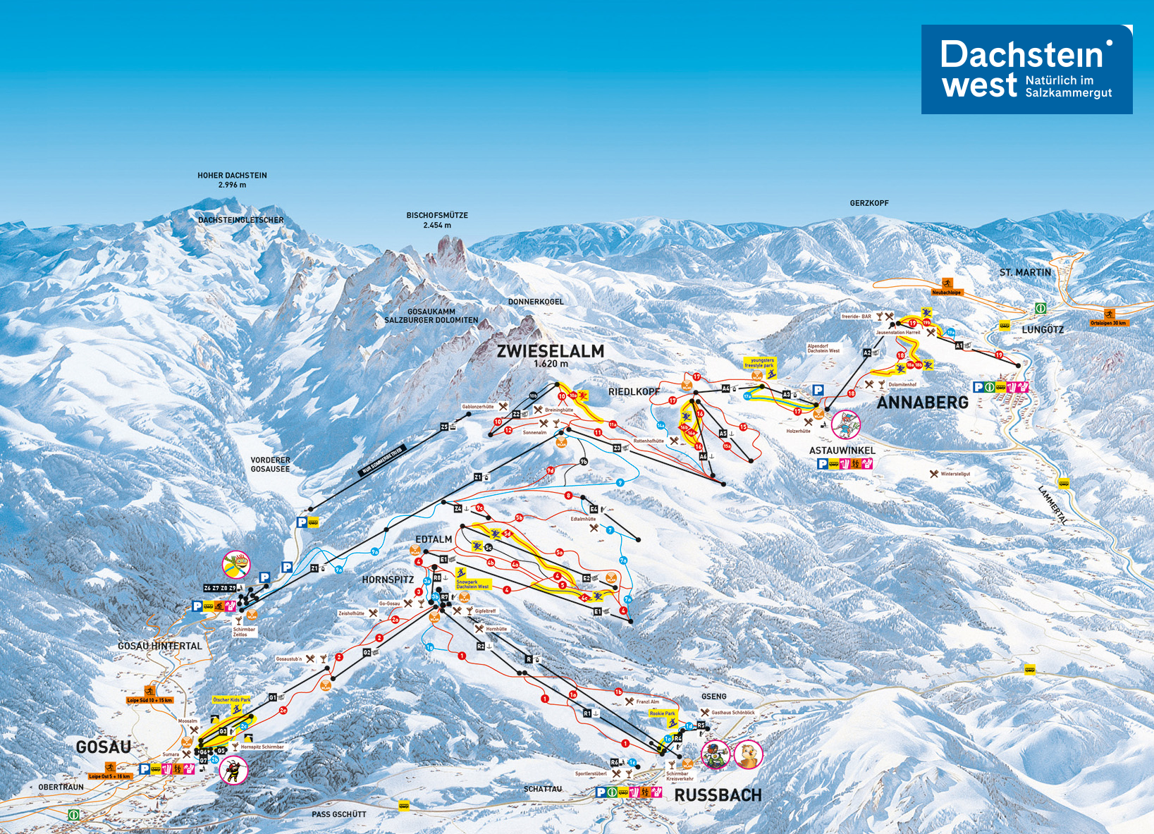 Dachstein skimapa